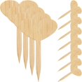 thumbnail image 3 of Wooden Plant Labels Set of 20 Round Design Markers for Garden Potted Plants Craft Use, 3 of 4