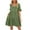 Army Green, variant on yillto Womens Dress Ruffle Short Sleeve Tiered Flowy Pleated Loose Mini Dress Casual Short Tshirt Dresses