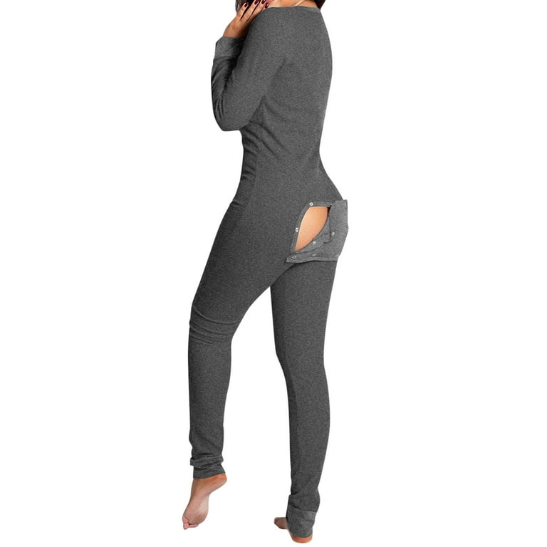 Long johns with back flap top