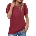 thumbnail image 2 of Womens Shirts Blouse Women's Fashion Cap Sleeve Tops Shirts Casual Summer Tunic Tops, 2 of 6