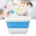 thumbnail image 1 of Foldable Bath Toy Organizer, 30x28x18cm Toy Storage Basket Shower Toy Storage Box with Breathable Draining Holes for Toiletries Towels, 1 of 7