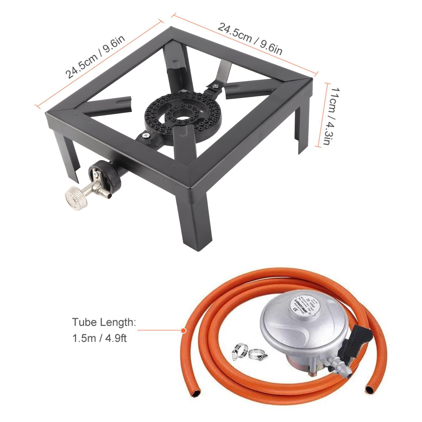 Iron 8KW Gas Boiling Ring Cast Iron Stove Large LPG Stove Outdoor Cooker Iron Frame Portable Fire Control Stove