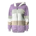 thumbnail image 3 of Azrian Deals Ladies Winter Hooded Top Loose Long-sleeve Jacket Plush Coat with Zipper, 3 of 6