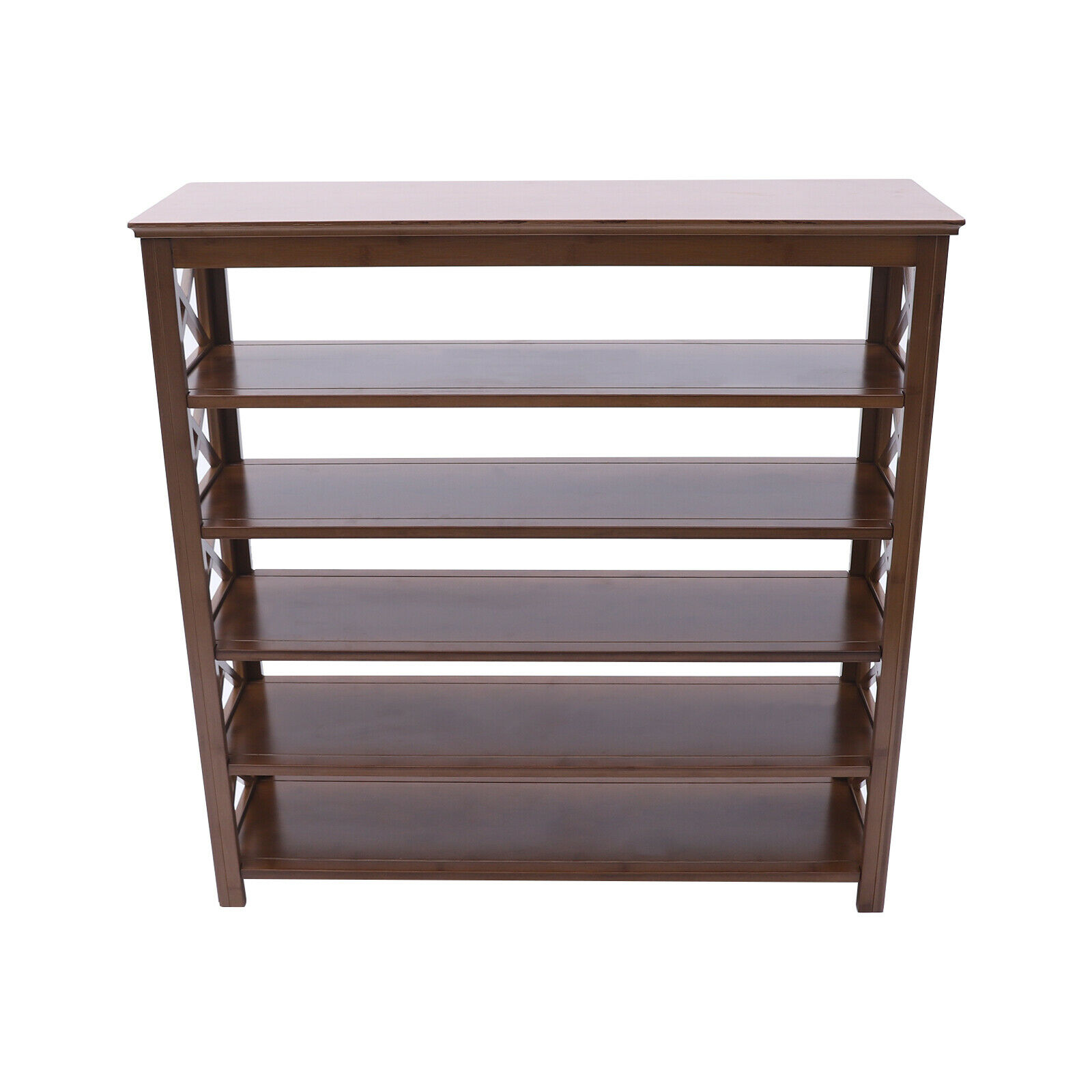 6 Tiers Entryway Shoe Rack 20 Pairs Bamboo Shelf 330lb Shoe Storage Organizer Shelf 39.37inx11.22inx39.76in Entryway Brown Shoe Bench