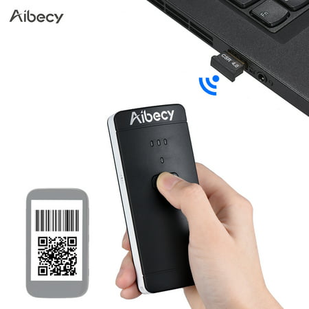 Aibecy P2000 Portable Mini Wireless USB Wired 1D 2D Image Barcode Scanner QR PDF417 Bar Code Reader 130,000 Inventory Memory Multi-Language for Windows Mac Android iPad
