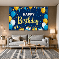 thumbnail image 7 of Blue Yellow Happy Birthday Banner with Balloons Party Supplies Decorations Backdrop Background for Birthday Party Celebration Photography Props Event Decor, 7 of 7