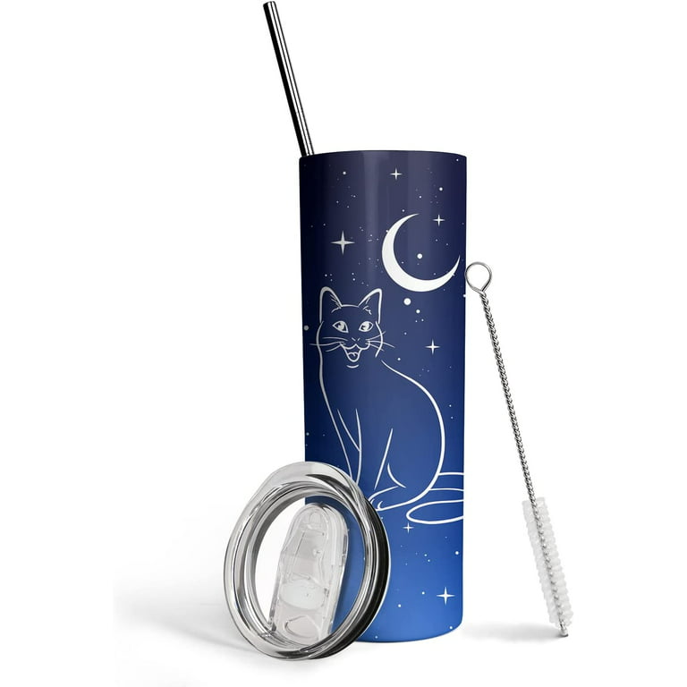 Cat Tumbler with Straw Cat Gifts for Cat Lovers Gifts for Women Cute Cat  Cup Insulated Tumblers with Lid Cat Birthday Party Supplies Stainless Steel  Tumblers 