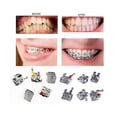 thumbnail image 2 of Dental Bracket, Brackets for Braces, 5 Sets 100 Pcs Dental Braces Teeth Model Mini 022 Slot 345 Hooks, 2 of 5