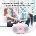 thumbnail image 7 of singing wood Macarons Portable CD Player, Bluetooth Boombox with AM FM Radio, LCD, Aux-in, Headphone Jack, AC/Battery - Rose, 7 of 7