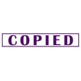 thumbnail image 1 of Printtoo Copied Self Inking Rubber Stamp Pre-Inked Office Stamp- Home Office Business Stationery, Purple- 42 x 9 mm, 1 of 7
