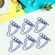 thumbnail image 1 of Clips De Papel Con Forma De Pie, Revestimiento Antioxidante, 100 Clips De Papel Ligeros, Antideslizantes Para La Escuela, 1 of 7