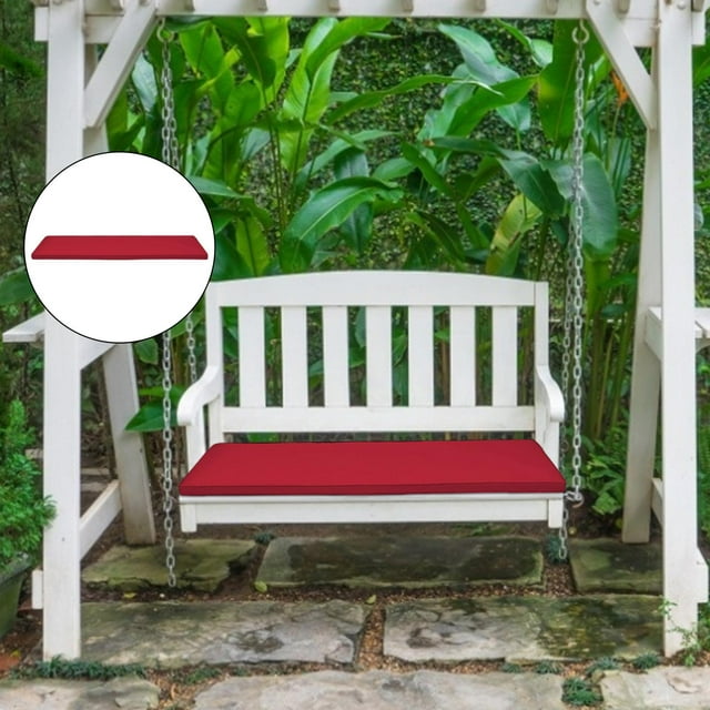 2 Pieces Outdoor Bench Pad Waterproof Fabric 3 Seater Garden Swing Cushion shamjiam cojín del asiento del banco