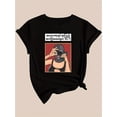thumbnail image 3 of Camiseta de manga corta para mujer, camisetas tipo túnica, trajes de regalo cómodos, ropa deportiva, camisetas de verano, camiseta básicaA Stylish Short-Sleeve T-Shirt Featuring a Beautiful Woman in, 3 of 5