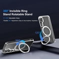 thumbnail image 3 of For Samsung Galaxy S25 Plus Case 360° Invisible Ring Stand Magnetic Case [Compatible with Magsafe][Military Shocproof] Anti-Fingerprint Shockproof Translucent Cover for Galaxy S25 Plus 6.7", 3 of 6