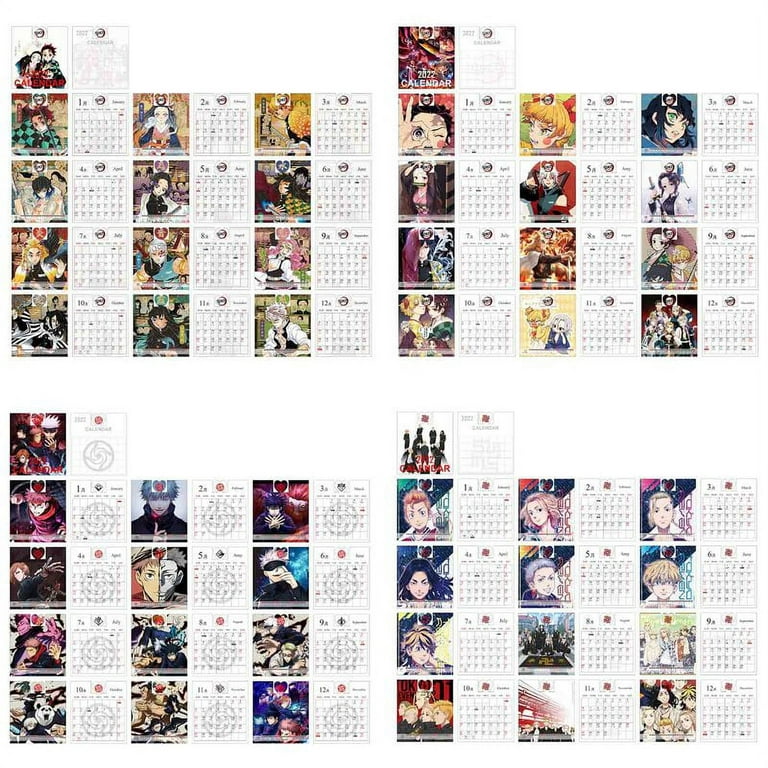 2022 Desk Calendar Calendar Demon Slayer Jujutsu Kaisen Tokyo