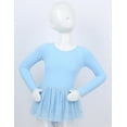 thumbnail image 2 of iiniim Kids Girls Shiny Long Sleeve Ballet Dance Tutu Dress Dancewear Gymnastics Skirted Leotard, 2 of 7