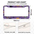 thumbnail image 2 of Aluminum License Plate Frame 2 Pack Car Exterior Accessory Car Tag Holder for Front Rear Plates Cars Decor Black Cats and Pumpkins Pattern, 2 of 6