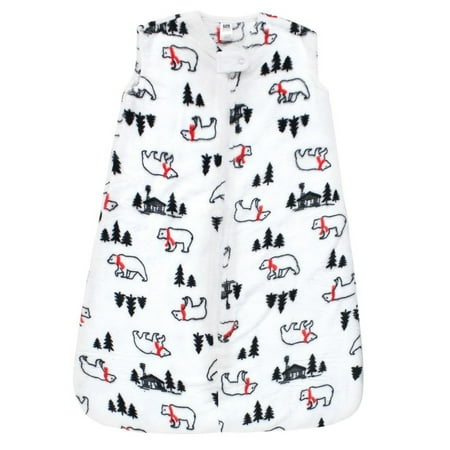 Hudson Baby Infant Girl Plush Sleeping Bag, Sack, Blanket, Sleeveless Winter Bear, 12-18 Months