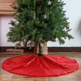 thumbnail image 3 of Sequin Christmas Tree Skirt 47 Inch Glitter Double Layers Xmas Tree Mat for Holiday Party Decoration (Red, Diameter 47"), 3 of 5