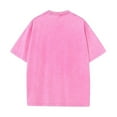 thumbnail image 4 of ZCFZJW Mens Fashion Athletic T-Shirts Casual Tropial Palm Tree Print Short Sleeve Basic Crewneck Graphic Tees Loose Oversized Regular Fit Washed Distressed Tops Pink M, 4 of 5