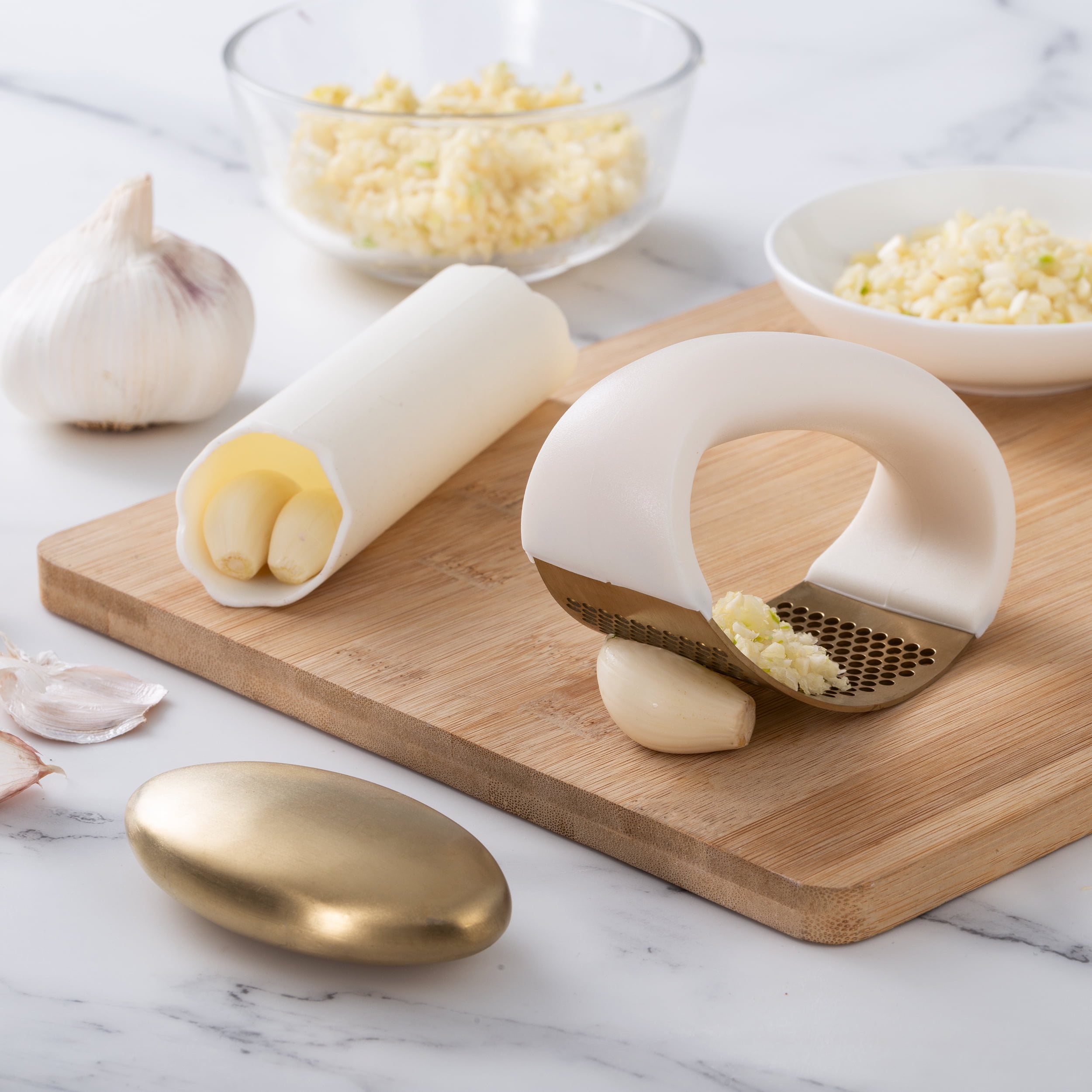 Cook with Color 3-Piece Garlic Set – Fast, Efficient, and Mess-Free Garlic Prep