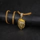 thumbnail image 2 of Collar hip hop con cadena cubana de strass, colgante y etiqueta para hombre, 2 of 8