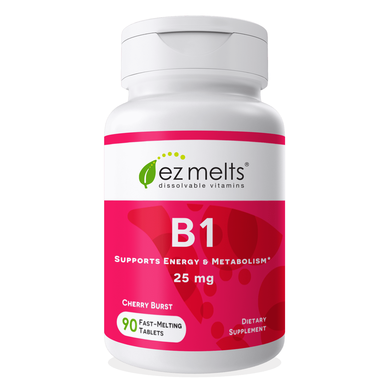 EZ Melts Vitamin B1 as Thiamine, 25 mg, Vegan, Zero Sugar, 90 Fast