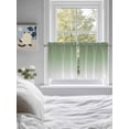 thumbnail image 4 of Half Window Curtain 36 Inches Long, Sage Green Window Treatment Curtain Drapes, Farmhouse Sage Green Ombre Small Tier Curtains for Bathroom Over Sink, 27.5"x36", 2 Panels, 4 of 7