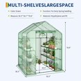 thumbnail image 1 of GloryStar Walking Tunnel Greenhouse, Walk-In Greenhouse with Bottom Widening Design, Galvanized Steel Frame, 1 of 7