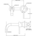 thumbnail image 3 of Grifo para Lavabo de Baño KEWITY Montado en la Pared Oro Cepillado, 3 of 5