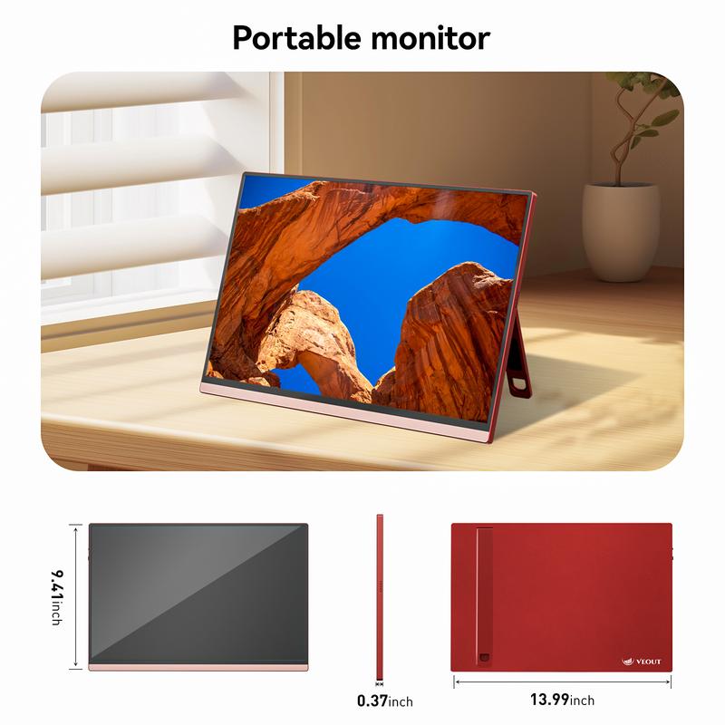 VEOUT 16" Gaming Portable Monitor Bundle - 2.5K 144HZ IPS, Wireless Peripherals, On-the-Go Multitasking