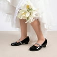 thumbnail image 3 of DREAM PAIRS Girls Dress Shoes Low Heels for Little Big Girl Mary Jane Shoes with Pearl Rhinestones Flower Girl Pumps Princess Wedding Party, 3 of 7