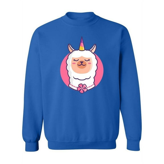 Lovely Llama Unicorn Sweatshirt Women -Image by Shutterstock, Female Large