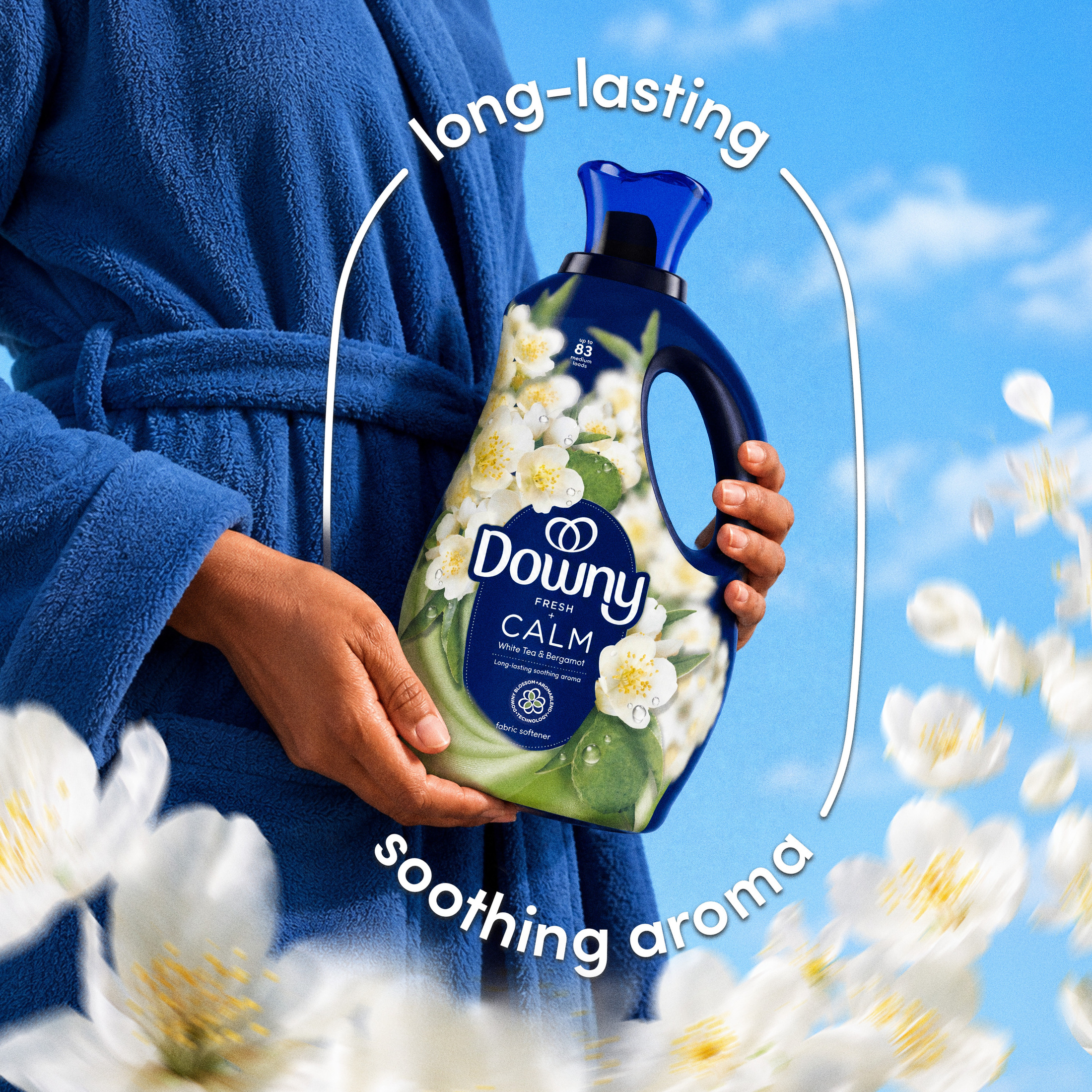 Downy Calm Liquid Fabric Softener, White Tea & Bergamot, 56 oz photo 5