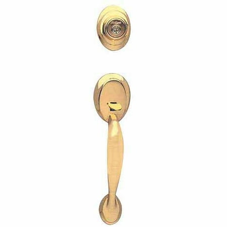 Kwikset Antique Brass Dakota Entry Handle Sets Walmart Com