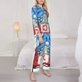 thumbnail image 3 of Honeii Medicine Gnome Truck Red Print Women's Pajama Sets Long Sleeve Button Down Sleepwear Nightwear Soft Pjs Lounge Sets 2PCS-Large, 3 of 7