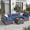 Gray+Blue, variant on Senfot 7-Piece Outdoor Patio Furniture Sofa Set, Sturdy Steel Frame, Modular Sectional Couch for Backyard Garden Poolside Lawn Brown+Beige