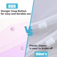thumbnail image 5 of 24 Pack Clear Plastic Pencil Pouch, Poly Envelopes File Folder Bill Bag, Assorted Colors, 5 of 7