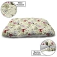thumbnail image 3 of Winter Pet Bed, Deer Silhouettes with Blossoming Flowers Abstract Christmas Nature, Chew Resistant Pad for Dogs and Cats Cushion with Removable Cover, 24" x 39", Olive Green Pale Green, by Ambesonne, 3 of 4