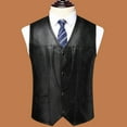 thumbnail image 6 of Handshe Men's Fashion Motorcycle Solid Color Collar Warm Sleeveless Casual Leather Jacket, 6 of 8