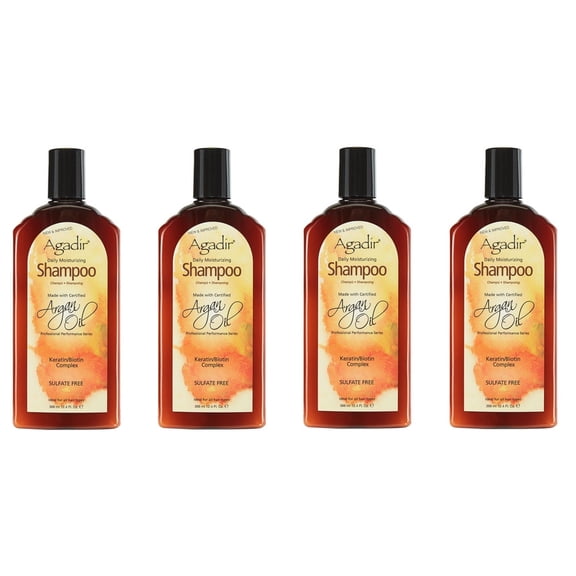 Agadir Argan Oil Daily Moisturizing Shampoo, 12.4oz (Pack of 4)
