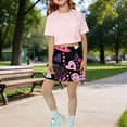 thumbnail image 2 of CPNG Girl's Athletic Skorts Sporty Skirts with Shorts Little Girl Casual Heart Print High Waisted Stretchy Skort, 2 of 7