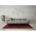 thumbnail image 3 of Ahgly Company Indoor Round Abstract Red Modern Area Rugs, 8' Round, 3 of 4