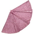 thumbnail image 1 of Sequin Christmas Tree Skirt Embroidered Sequin Tree Skirt Rose Pink 24Inch Christmas Tree Skirt 24 inch Small Christmas Tree Skirt Santa Christmas Decoration, 1 of 7