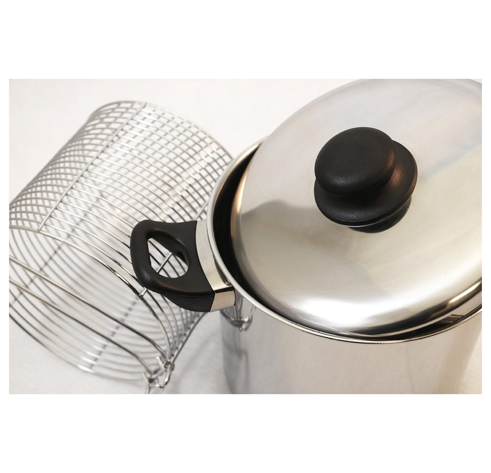 6 Quart Stainless Steel Stove Top Deep Fryer,Silver