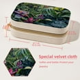 thumbnail image 5 of Tropical Plants Velvet Portable Jewelry Box with Removable Compartment - Stylish Gift, Display Case, and Decorative Box, 5 of 7