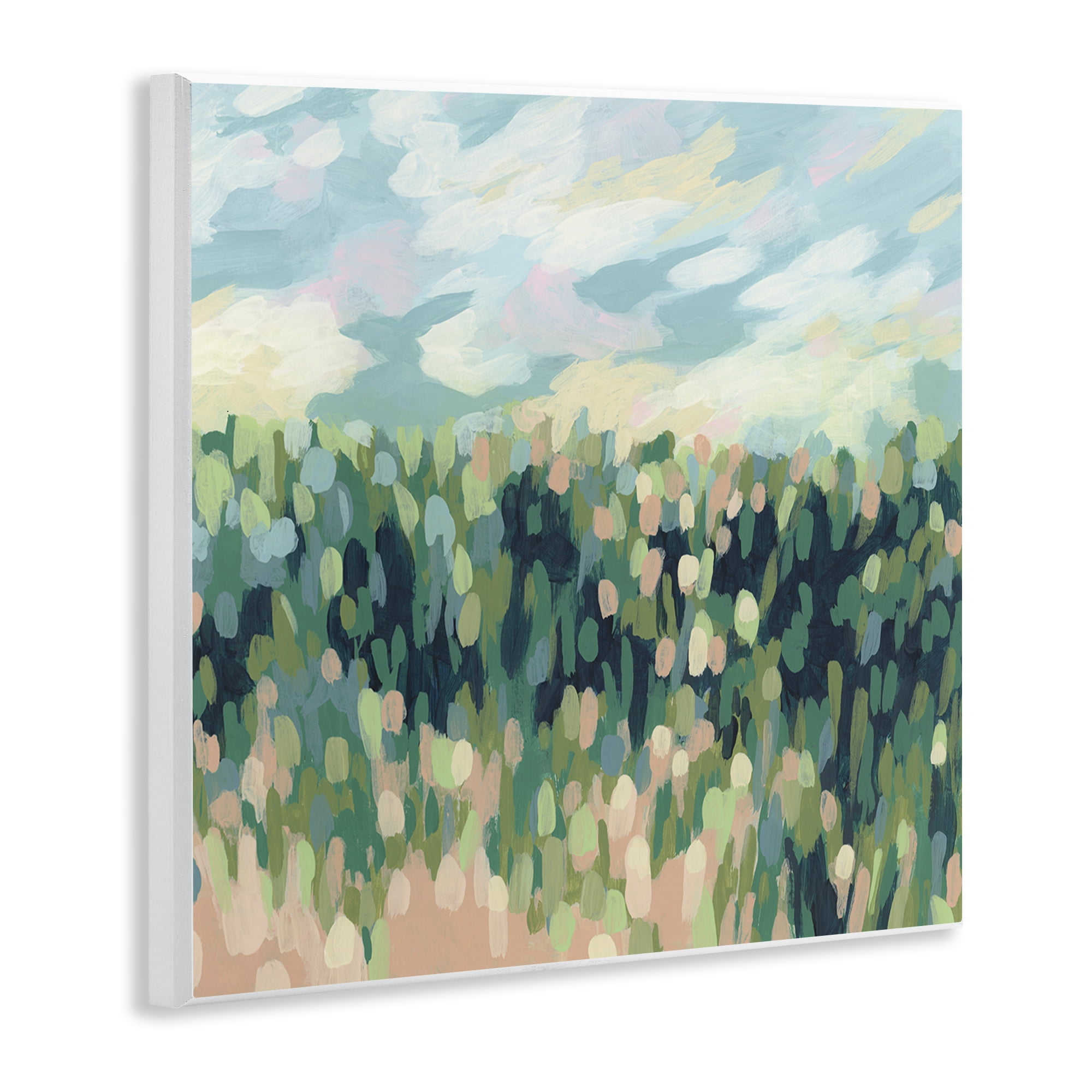 Stupell Industries Abstract Rural Meadow Landscape & Nature Painting Unframed Art Print Wall Art, 12 x 12