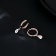thumbnail image 5 of 925 Sterling Silver Teardrop Small Hoop Earrings for Women Teens CZ Droplet Huggie Earrings with Diamond Dangle, 5 of 12