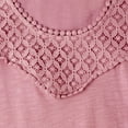 thumbnail image 2 of Coral Bay Womens Lace & Crochet Combo V-Neck Tank Top X-Large Pink, 2 of 3