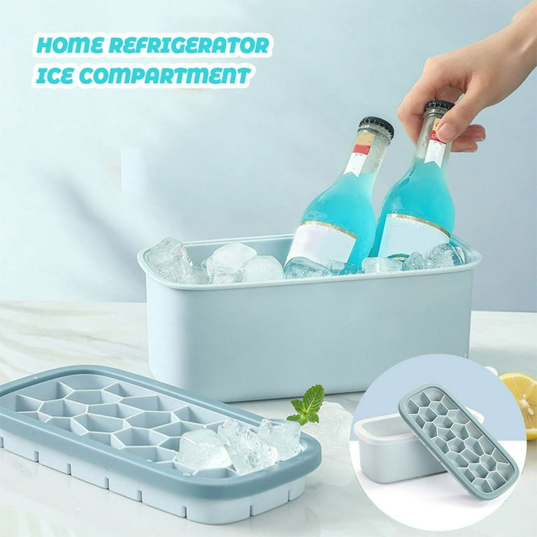 Ice Cube Storage Box Multifunctional Ice Box with Llid for Home